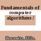 Fundamentals of computer algorithms /