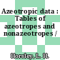Azeotropic data : Tables of azeotropes and nonazeotropes /