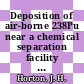 Deposition of air-borne 238Pu near a chemical separation facility : [E-Book]