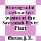 Storing solid radioactve wastes at the Savannah River Plant [E-Book]