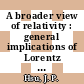 A broader view of relativity : general implications of Lorentz and Poincaré invariance [E-Book] /