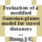 Evaluation of a modified Gaussian plume model for travel distances 25-150 km : [E-Book]