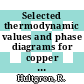 Selected thermodynamic values and phase diagrams for copper and some of its binary alloys.