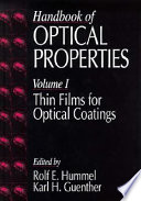 Handbook of optical properties. 1. Thin films for optical coatings /