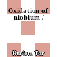 Oxidation of niobium /