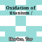 Oxidation of titanium /