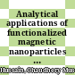 Analytical applications of functionalized magnetic nanoparticles [E-Book] /