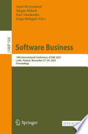 Software Business [E-Book] : 14th International Conference, ICSOB 2023, Lahti, Finland, November 27-29, 2023, Proceedings /