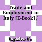 Trade and Employment in Italy [E-Book] /