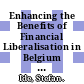 Enhancing the Benefits of Financial Liberalisation in Belgium [E-Book] /