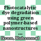 Photocatalytic dye degradation using green polymer-based nanostructures : principles and applications in wastewater treatment [E-Book] /