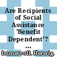 Are Recipients of Social Assistance 'Benefit Dependent'? [E-Book]: Concepts, Measurement and Results for Selected Countries /