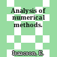Analysis of numerical methods.