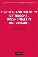 Classical and quantum orthogonal polynomials in one variable [E-Book] /