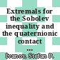 Extremals for the Sobolev inequality and the quaternionic contact Yamabe problem / [E-Book]