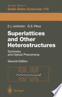 Superlattices and Other Heterostructures [E-Book] : Symmetry and Optical Phenomena /