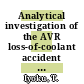 Analytical investigation of the AVR loss-of-coolant accident simulation test - LOCA (HTA-5) /
