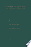 F Fluorine [E-Book] : Compounds with Oxygen and Nitrogen /