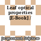 Leaf optical properties [E-Book] /