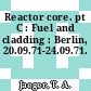 Reactor core. pt C : Fuel and cladding : Berlin, 20.09.71-24.09.71.