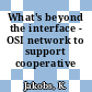 What's beyond the interface - OSI network to support cooperative work.