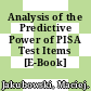 Analysis of the Predictive Power of PISA Test Items [E-Book] /