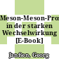 Meson-Meson-Prozesse in der starken Wechselwirkung [E-Book] /
