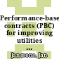 Performance-based contracts (PBC) for improving utilities efficiency : experiences and perspectives [E-Book] /
