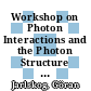 Workshop on Photon Interactions and the Photon Structure : held at Lund 10 - 13 September, 1998 /