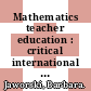 Mathematics teacher education : critical international perspectives [E-Book] /