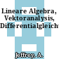 Lineare Algebra, Vektoranalysis, Differentialgleichungen.