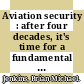 Aviation security : after four decades, it's time for a fundamental review [E-Book] /