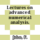 Lectures on advanced numerical analysis.