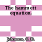 The hammett equation.