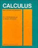 Calculus [E-Book] : Basic Concepts and Applications /