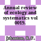 Annual review of ecology and systematics vol 0019.