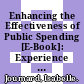 Enhancing the Effectiveness of Public Spending [E-Book]: Experience in OECD Countries /