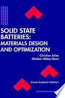Solid state batteries : materials design and optimization /
