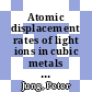 Atomic displacement rates of light ions in cubic metals [E-Book] /