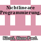 Nichtlineare Programmierung.