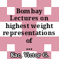 Bombay Lectures on highest weight representations of infinite dimensional lie algebras / [E-Book]