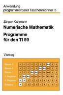 Numerische Mathematik: Programme für den TI-59.