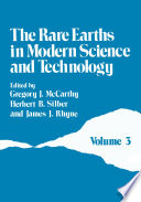 The Rare Earths in Modern Science and Technology [E-Book] : Volume 3 /