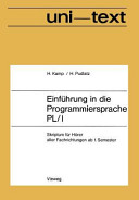 Einführung in die Programmiersprache PL-1 : Skriptum für Hörer aller Fachrichtungen ab 1. Semester.