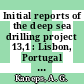 Initial reports of the deep sea drilling project 13,1 : Lisbon, Portugal to Lisbon, Portugal, August - October 1970