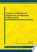 Frontiers of green building, materials and civil engineering III [E-Book] /