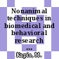 Nonanimal techniques in biomedical and behavioral research and testing.