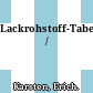 Lackrohstoff-Tabellen /