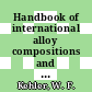 Handbook of international alloy compositions and designations. Volume 0003 : Aluminum.