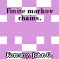 Finite markov chains.